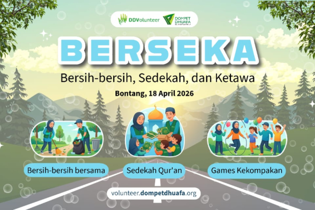BERSEKA (Bersih-bersih, Sedekah, dan Ketawa)