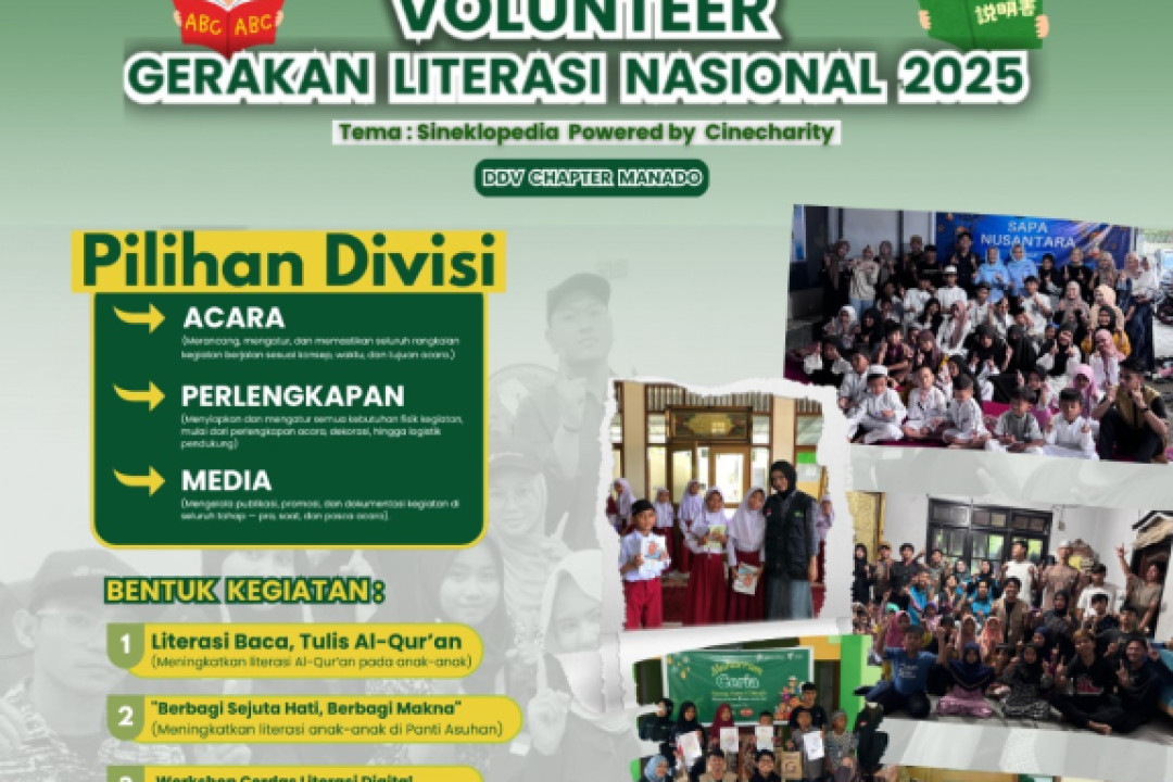 Gerakan Literasi Nasional 2025 DDV Chapter Manado