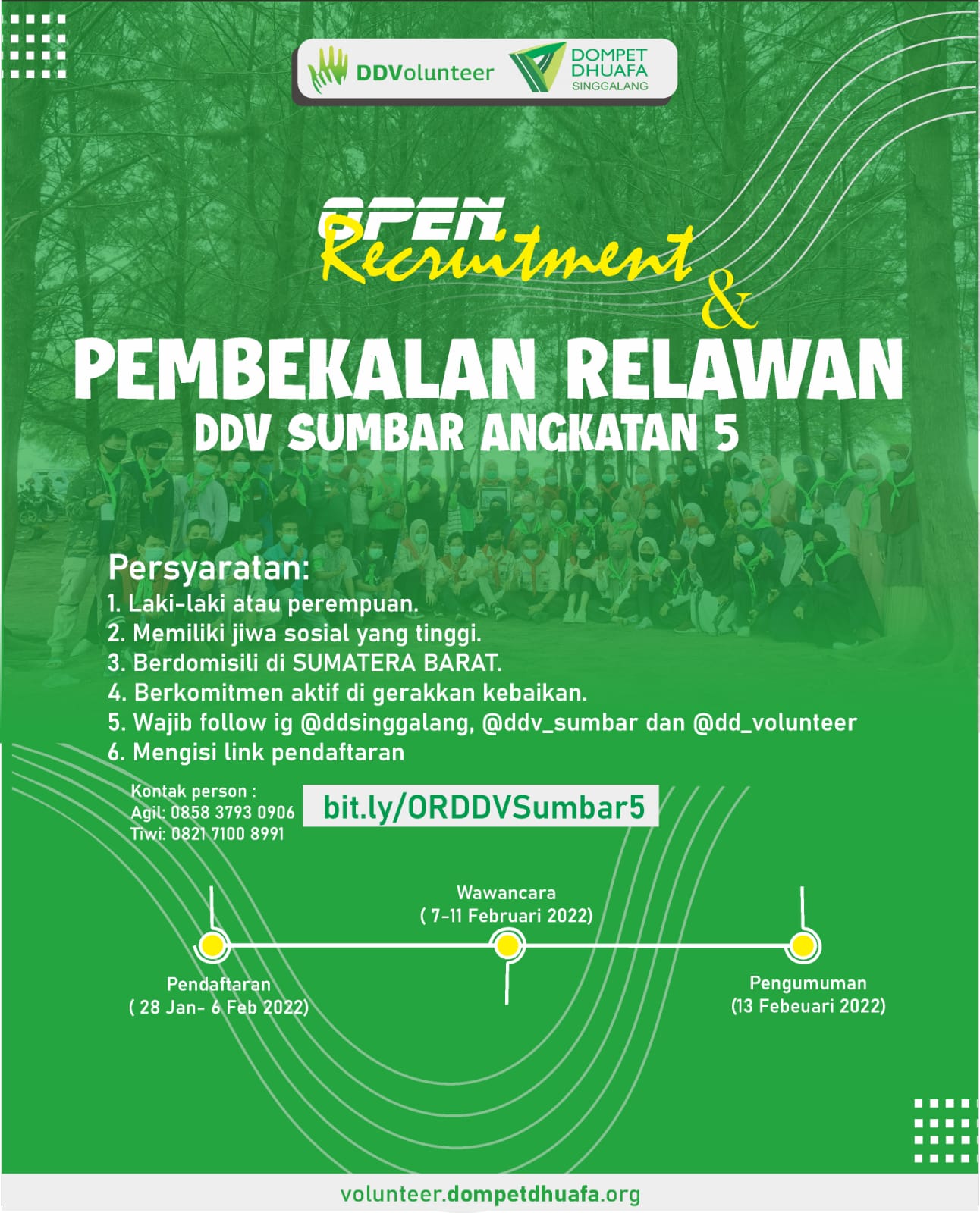 [ OPEN RECRUITMENT RELAWAN DDV Angkatan V PERIODE 2021/2022]