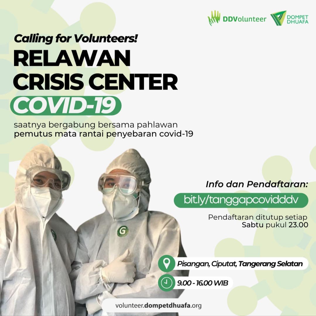 Calling For Volunteer : Relawan Crisis Center COVID-19