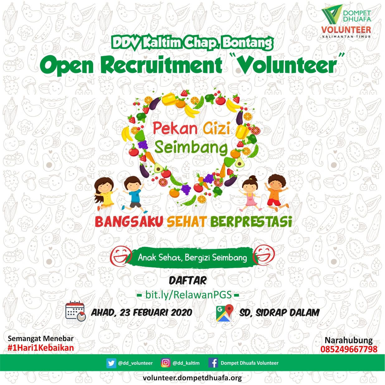 Open Recruitment Pekan Gizi Seimbang di SD Sidrap Dalam