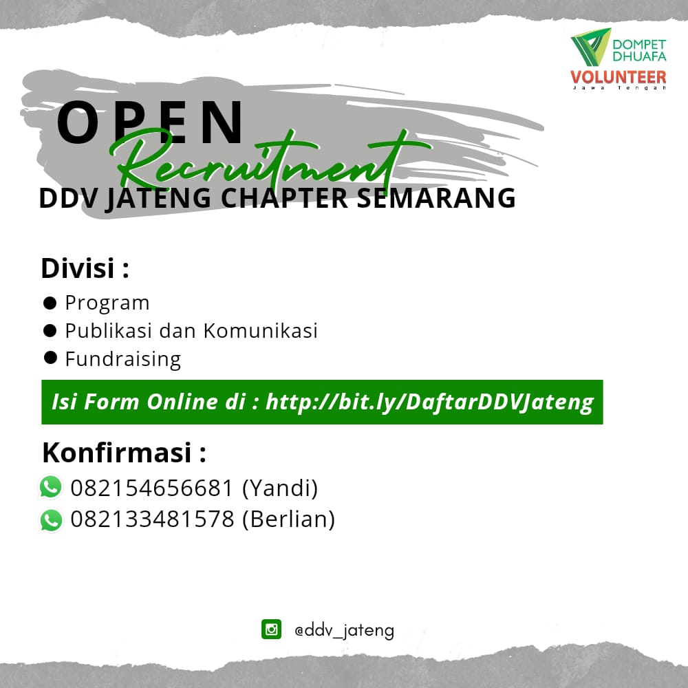 Open Recruitment DDV Jateng Chapter Semarang