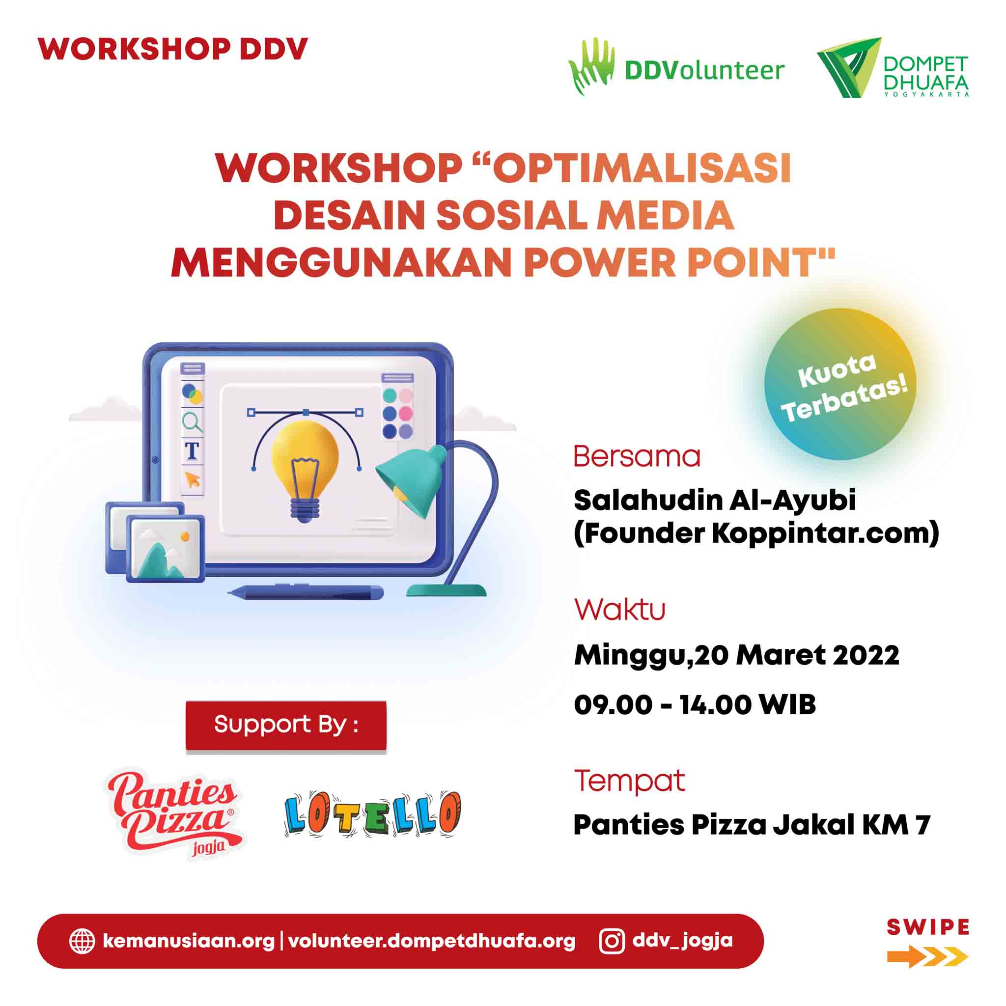 DDV Yogyakarta Mengadakan Workshop Desain Sosial Media Menggunakan Power Point
