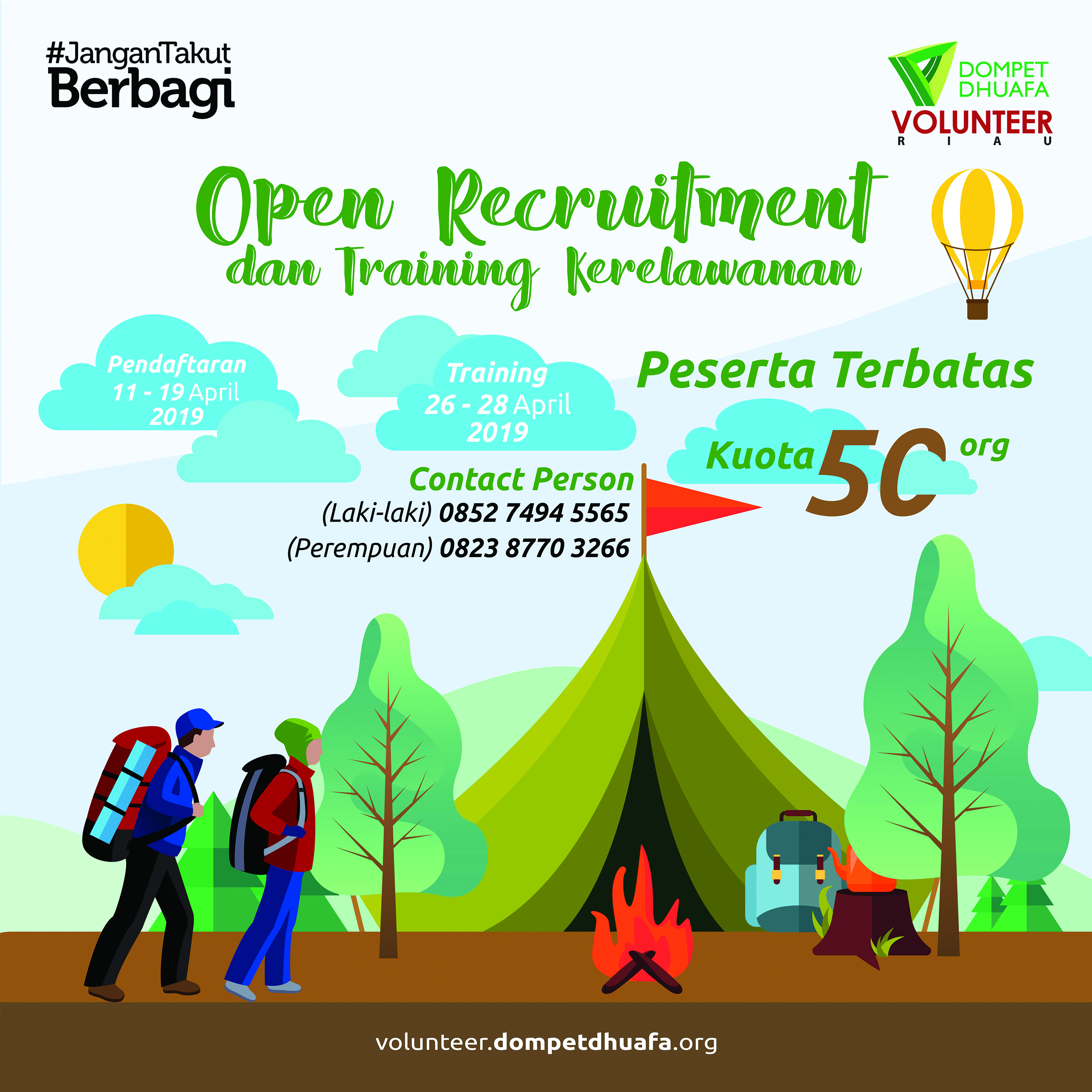 Open Recruitment dan Training Kerelawanan DDV Riau