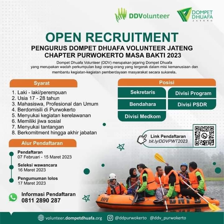 Open Recruitment Pengurus DDV Jawa Tengah Chapter Purwokerto 2023