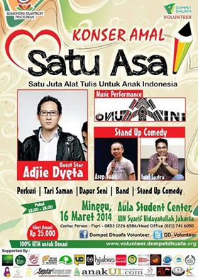 Konser Amal SATU ASA (Satu Juta Alat Tulis Untuk Anak Indonesia)